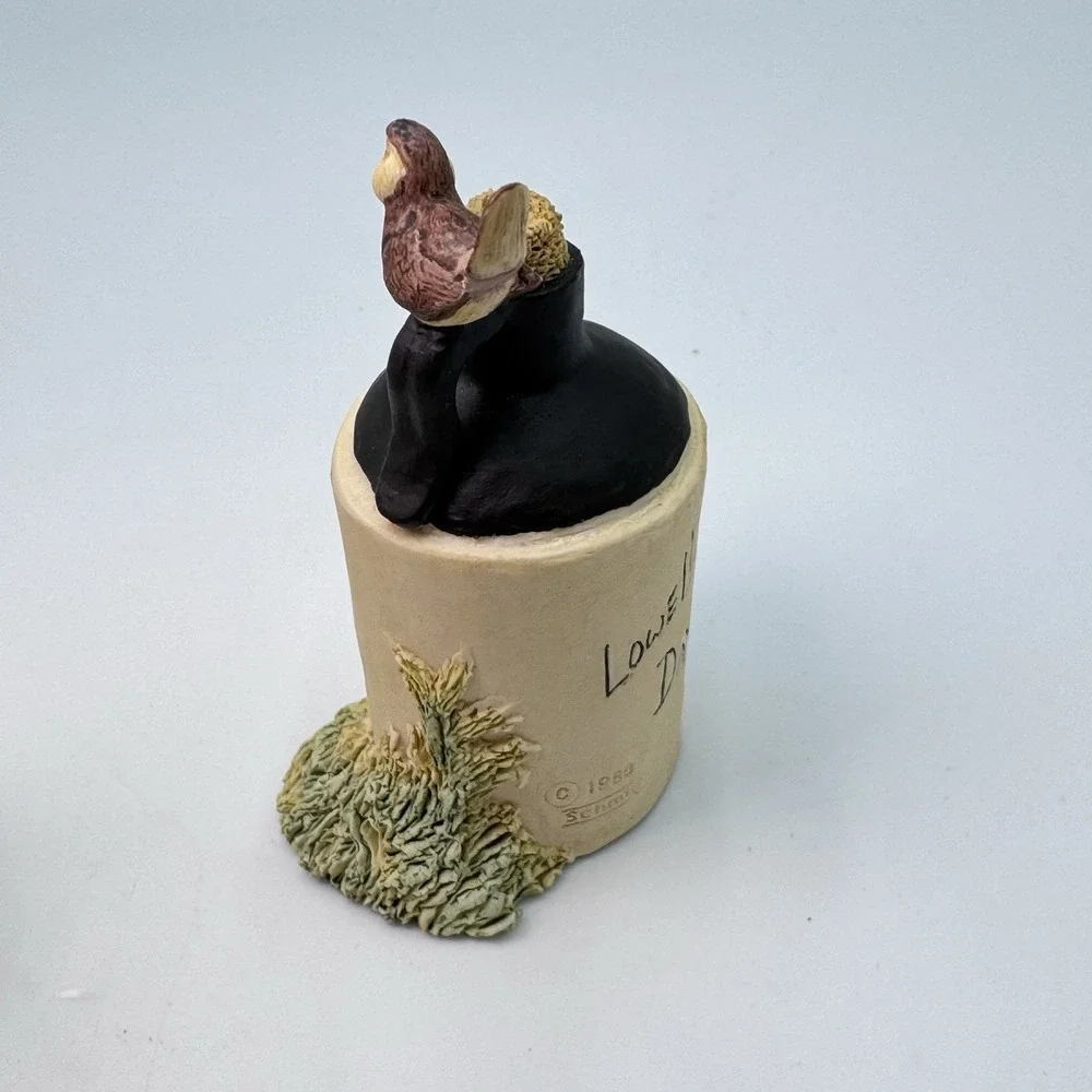 Lowell Davis THIRSTY? & DRY HOLE Bird Jug Crock Water Pump Figurine LOT 2 Schmid
